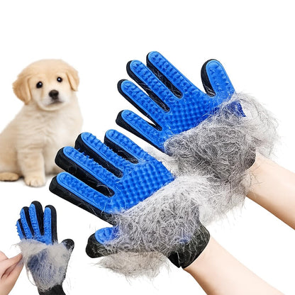 Pet Grooming Gloves for Dogs & Cats | Deshedding Set of 2