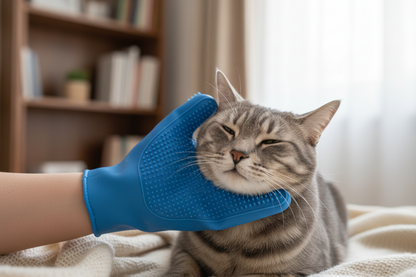 Pet Grooming Gloves for Dogs & Cats | Deshedding Set of 2